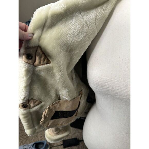 Vintage Y2K  SHEARLING Heavy Leather Penny Lane Sz Med Gorgeous  Boho Retro - Picture 11 of 11